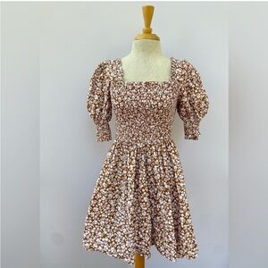 NWOT 1. State Puff Sleeve Floral A line Dress S